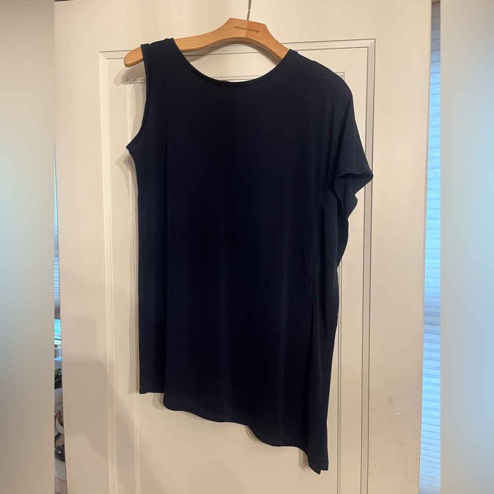 Jessica London One Shoulder Navy Top
